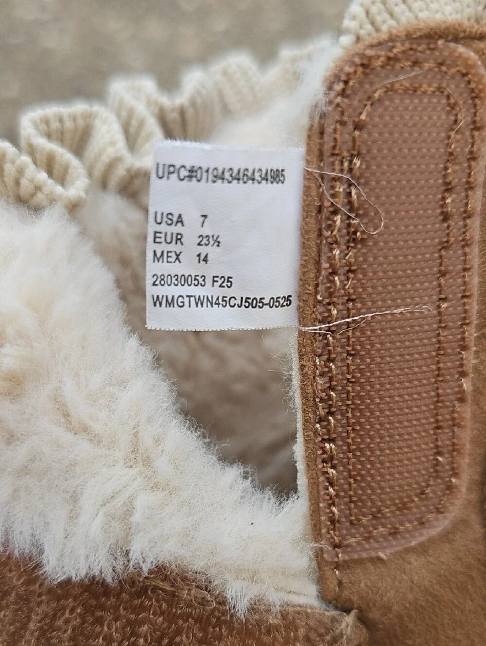 wonder nation Tan Brown Bow Ankle Boots Sherpa Lined Baby 7